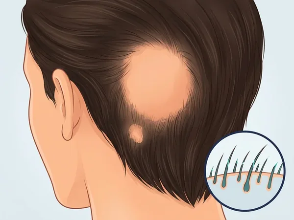 Ilustracija lasišča z alopecijo
